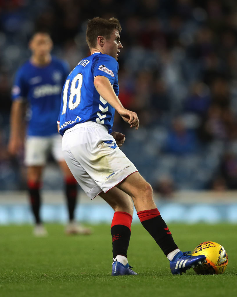 GLASGOW, SCOTLAND - SEPTEMBER 26: Jordan Rossiter of Rangers is seen during the Betfred Scottish League Cup Quarter Final match between Rangers and Ayr United on September 26, 2018 in Glasgow, Scotland. 
