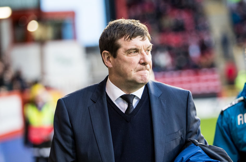 ABERDEEN, SCOTLAND - DECEMBER 08: St Johnstone manager Tommy Wright during the Ladbrokes Premiership match between Aberdeen and St Johnstone at Pittodrie Stadium on December 8, 2018 in Aberdeen, United Kingdom.