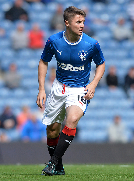 GLASGOW, SCOTLAND - JULY 30: Jordan Rossiter of Rangers in action during a pre-season friendly between Rangers FC and Burnley FC at Ibrox Stadium on July 30, 2016 in Glasgow, Scotland. 