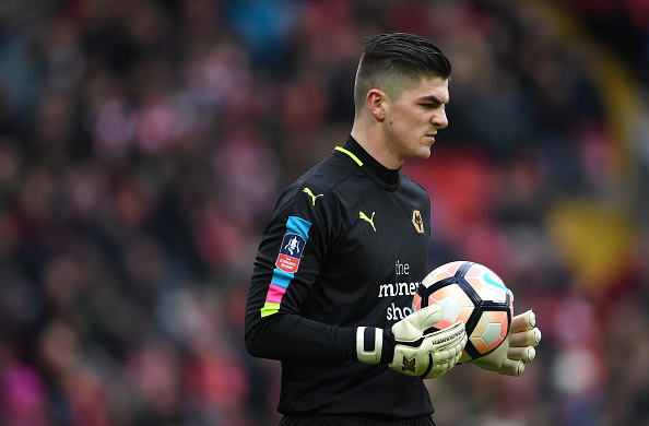 LIVERPOOL, ENGLAND - JANUARY 28: Harry Burgoyne of Wolverhampton Wanderers during The Emirates FA Cup Fourth Round between Liverpool and Wolverhampton Wanderers at Anfield on January 28, 2017 in Liverpool, England.