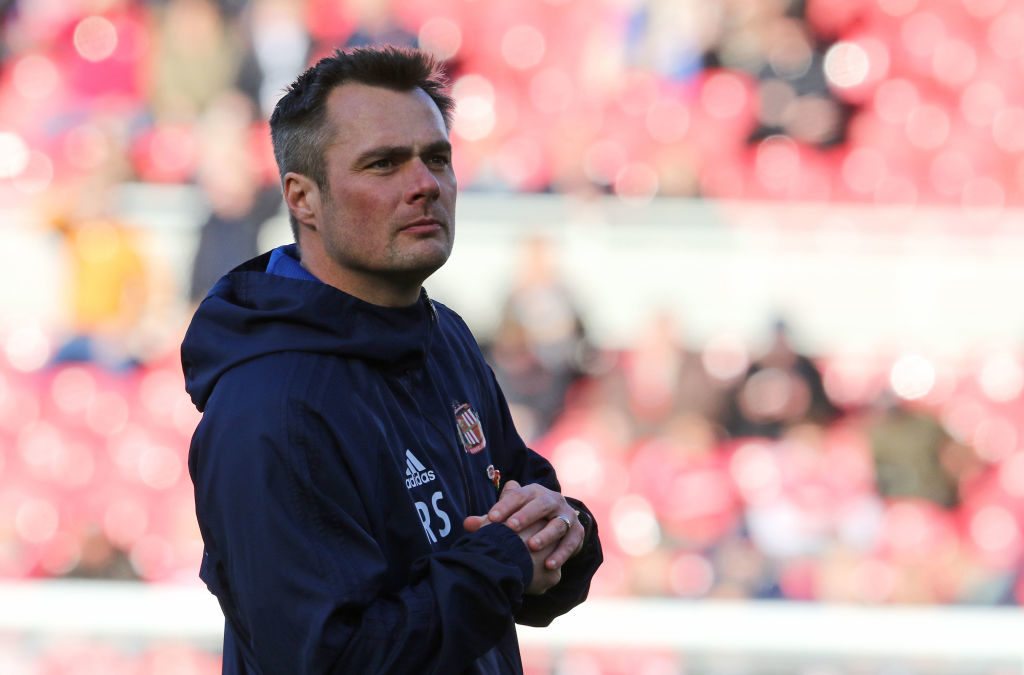 MIDDLESBROUGH, ENGLAND - NOVEMBER 05: Sunderland coach Robbie Stockdale during the Sky Bet Championship match between Middlesbrough and Sunderland at Riverside Stadium on November 5, 2017 in Middlesbrough, England.