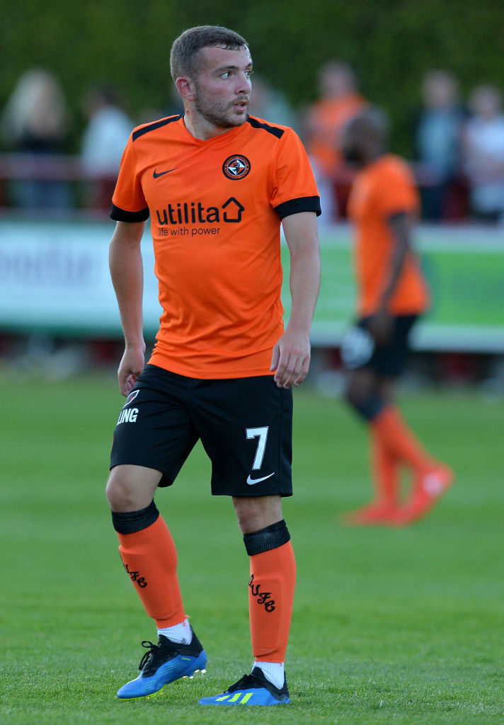 BRECHIN, SCOTLAND - JULY 03: Paul McMullan of Dundee United in action during the pre-season friendly between Brechin City and Dundee United at Glebe Park on July 3, 2018 in Brechin, Scotland. 