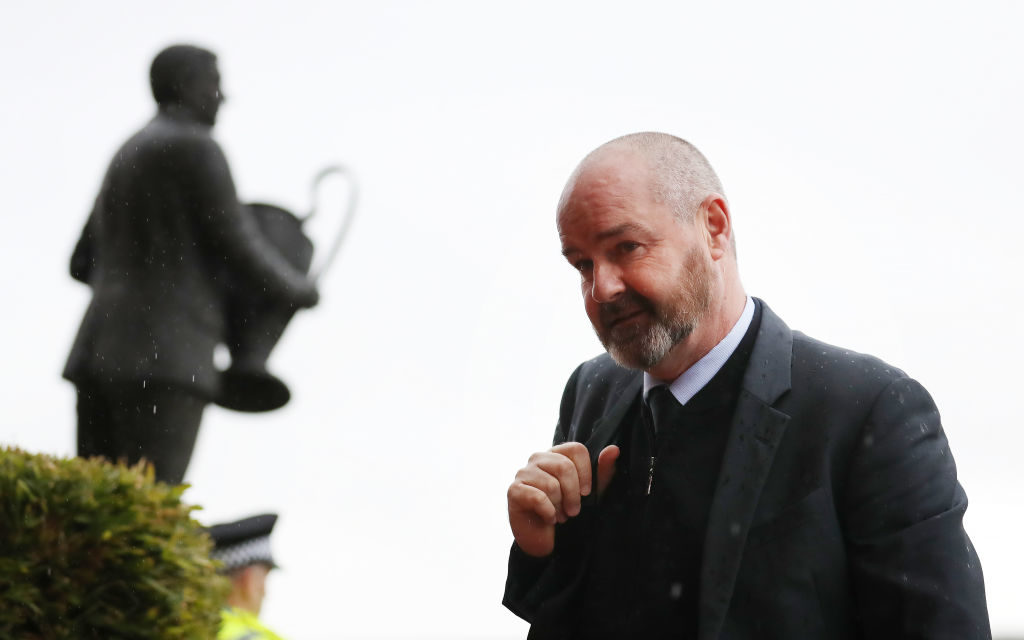 GLASGOW, SCOTLAND - DECEMBER 08: Kilmarnock manager Steve Clarke arrives prior to the Scottish Ladbrokes Premiership match Celtic and Kilmarnock at Celtic Park Stadium on December 8, 2018 in Glasgow, Scotland.