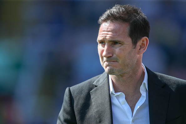 19th April 2019, St Andrews Stadium, Birmingham, England; EFL Championship football, Birmingham City versus Derby County; Frank Lampard Manager of Derby County watches the action
