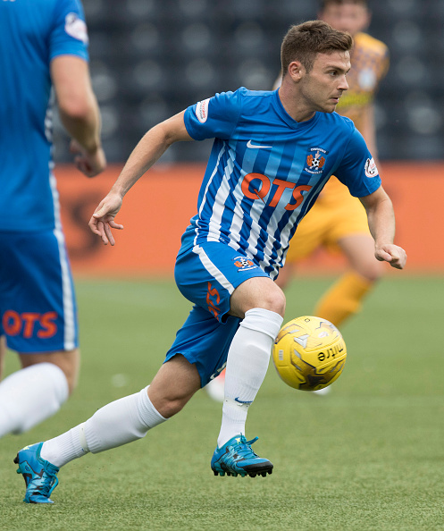 KILMARNOCK, SCOTLAND - JULY 23: Greg Kiltie of Kilmarnock during the Betfred Cup First Round between Kilmarnock Football Club and Morton at Rugby Park on July 23, 2016 in Kilmarnock, Scotland.