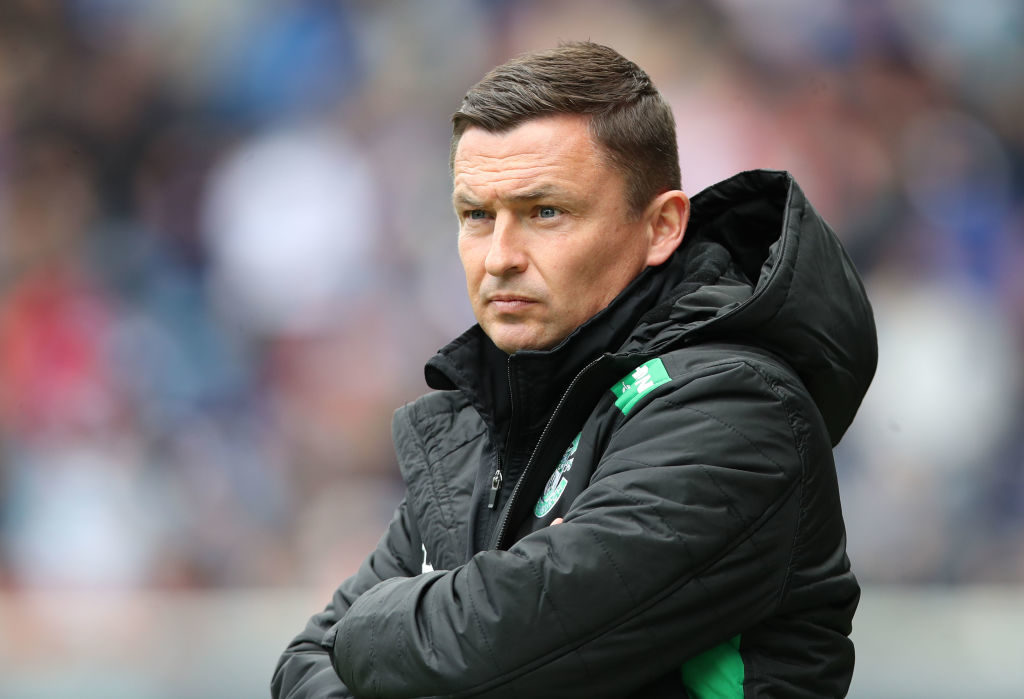GLASGOW, SCOTLAND - MAY 05: Hibernian manager Paul Heckingbottom is seen during the Scottish Premier League match between Rangers and Hibernian at Ibrox Stadium on May 05, 2019 in Glasgow, Scotland.