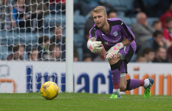 DUNDEE, SCOTLAND - JULY 28: Scott Bain for Dundee at the Pre Season Friendly between Dundee and Everton at Dens Park on July 28th, 2015 in Dundee, Scotland.