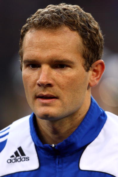HAMBURG, GERMANY - OCTOBER 14: Jonatan Johansson of Finland is seen prior to the FIFA 2010 World Cup Group 4 Qualifier match between Germany and Finland at the Hamburg Arena on October 14, 2009 in Hamburg, Germany.