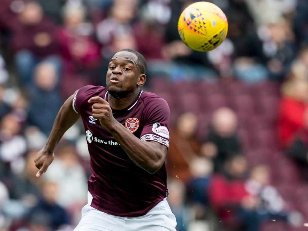 4th May 2019, Tynecastle Park, Edinburgh, Scotland; Ladbrokes Premiership football, Heart of Midlothian versus Kilmarnock; Uche Ikpeazu of Hearts