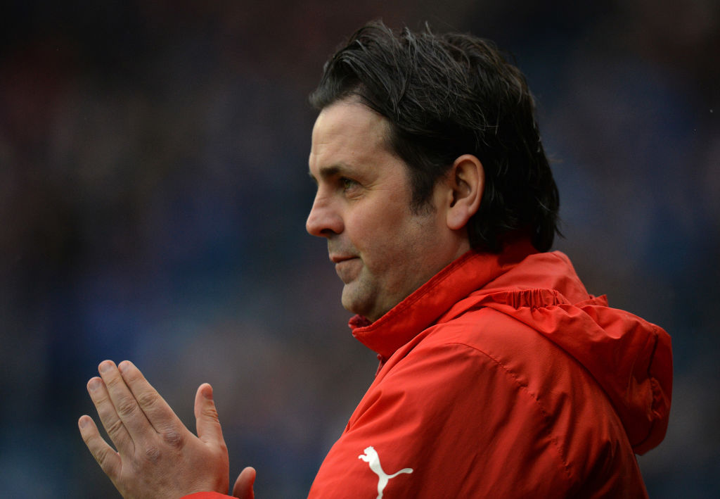 AlfredoGLASGOW, SCOTLAND - MARCH 04: Falkirk manager Paul Hartley on the touch line during the Scottish Cup Quarter Final match between Rangers and Falkirk at Ibrox Stadium on March 4, 2018 in Glasgow, Scotland.