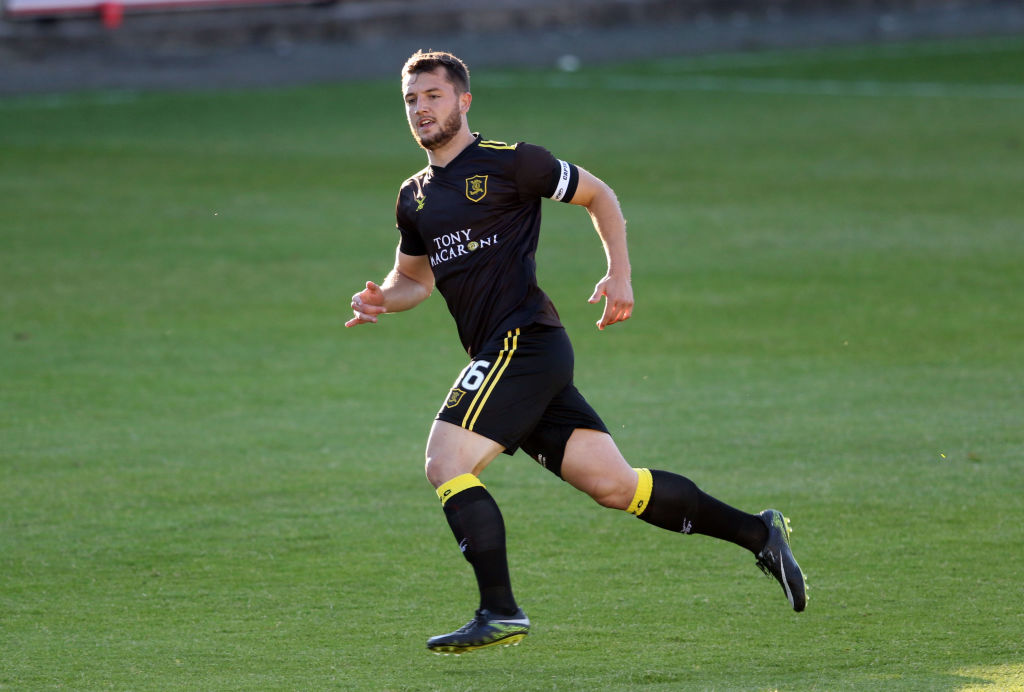 LIVINGSTON, SCOTLAND - JULY 12: Craig Halkett of Livingston during a pre-season friendly match between Livingston FC and Sunderland AFC at the Almondvale Stadium on July 12, 2017 in Livingston, Scotland.