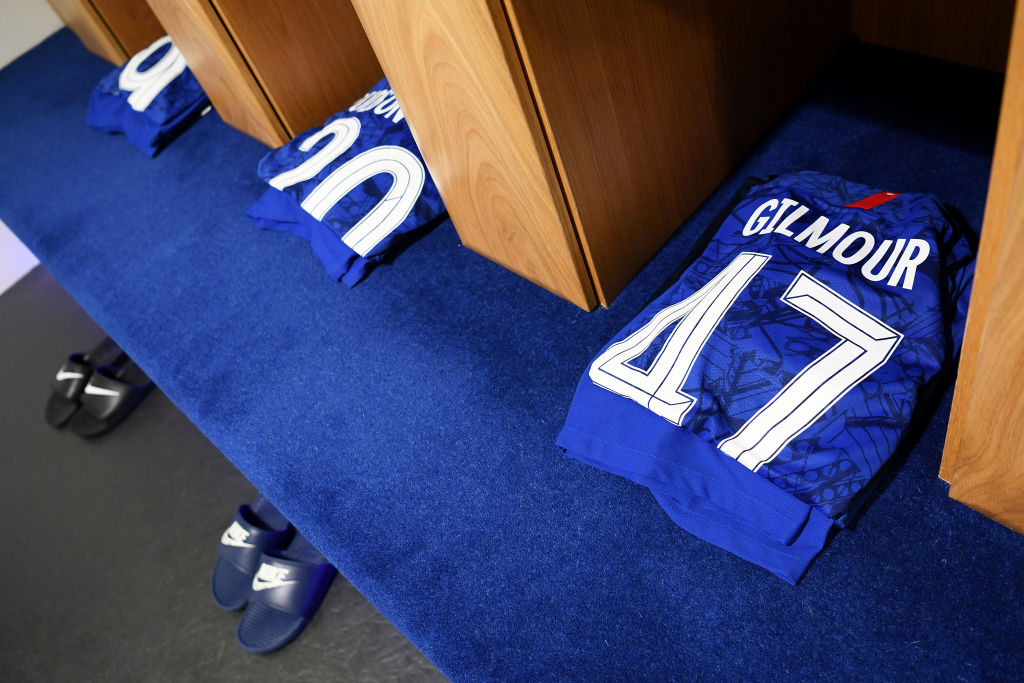 Gilmour was handed another Chelsea shot in the Carabao Cup.