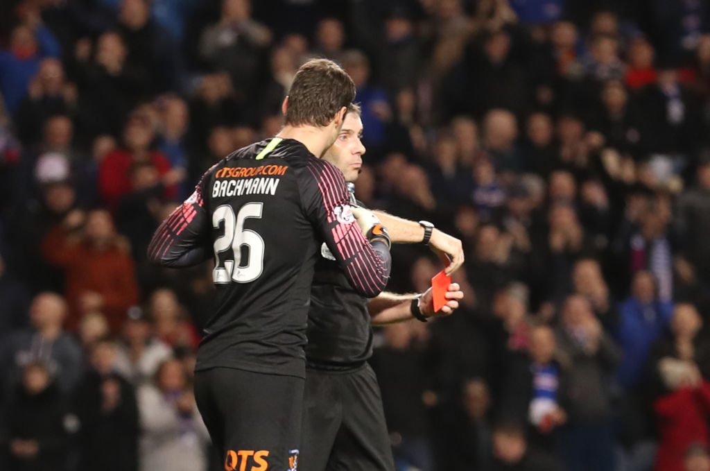 Muir gave a decision against Rice and Hamilton during the Rangers match.