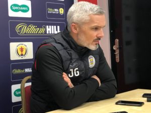 Jim Goodwin meets the media ahead of St Mirren's match with Aberdeen
