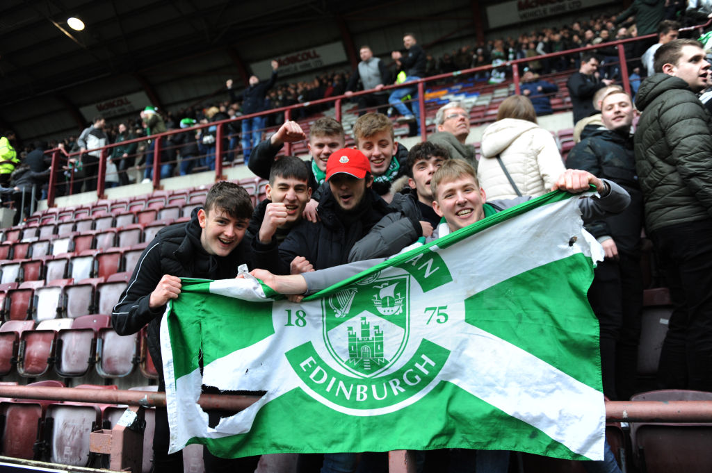 Hibs fans have backed their team.