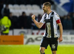 Sam Foley celebrates for St Mirren