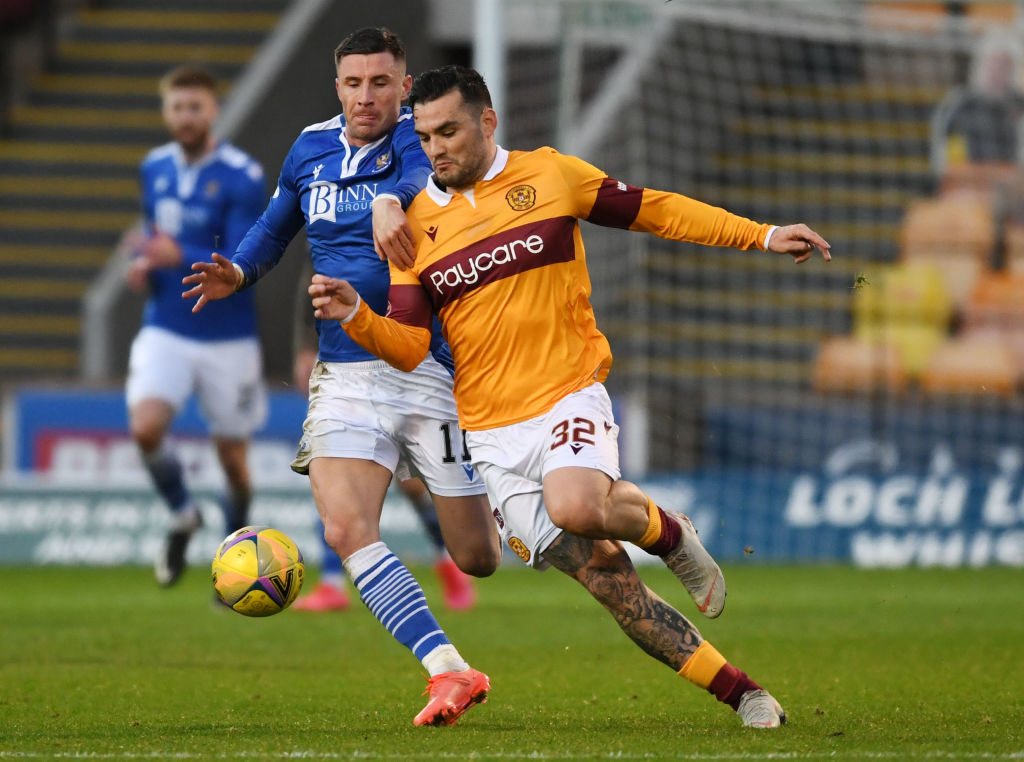 Michael O'Halloran in action against Motherwell