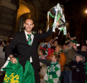 18/03/07 .Edinburgh .Hibs Captain Rob Jones