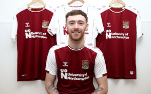Edmondson has moved from Leeds United to Northampton Town.