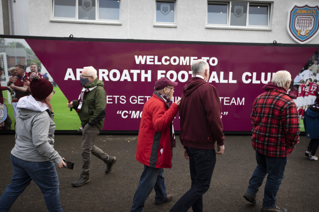 Part-timers Arbroath Football Club Nearing Promotion To The Scottish Premiership