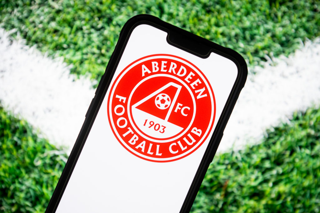 In this photo illustration, an Aberdeen FC football club