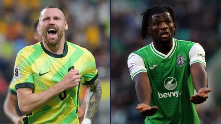 Hibs stars Martin Boyle and Rocky Bushiri